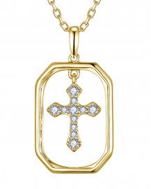 OCTAGON STYLE CROSS DIAMOND PENDANT (TP4610)