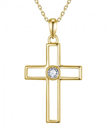 CROSS SOLITAIRE DIAMOND PENDANT (TP4637)
