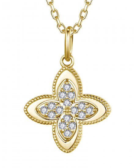 FOUR LEAF STYLE DIAMOND PENDANT (TP4683)