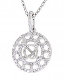 SEMI MOUNT DIAMOND PENDANT (TP705)