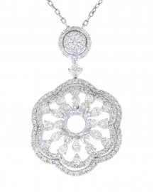 SEMI MOUNT DIAMOND PENDANT (TP764)