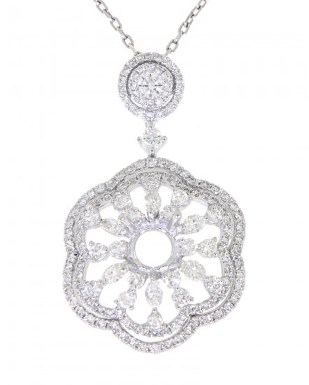 SEMI MOUNT DIAMOND PENDANT (TP764)