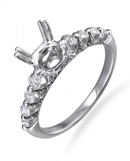 SEMI MOUNT DIAMOND ENGAGEMENT RING (TR109)