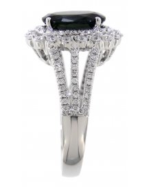 OVAL SAPPHIRE DIAMOND RING (TR1121)