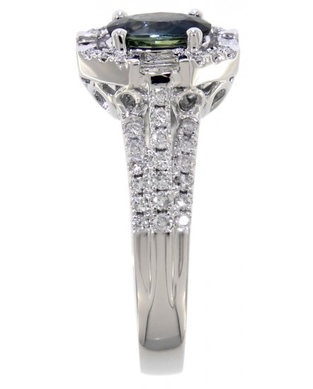 OVAL SAPPHIRE DIAMOND RING (TR1198)
