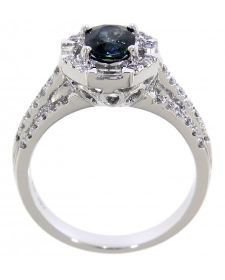 OVAL SAPPHIRE DIAMOND RING (TR1198)