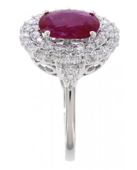 OVAL RUBY DIAMOND RING (TR1438)