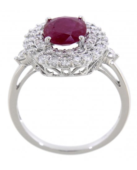 OVAL RUBY DIAMOND RING (TR1438)