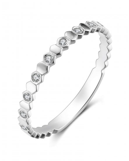 HEXAGON STYLE DIAMOND BAND (TR1594)