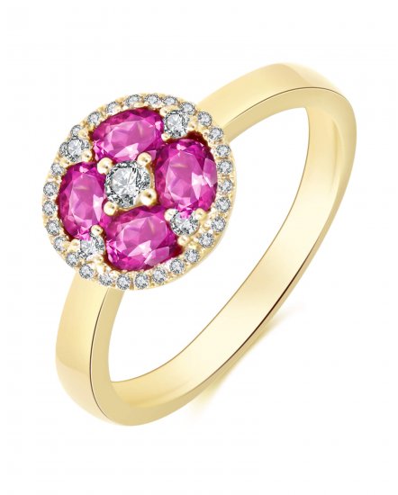 OVAL RUBY DIAMOND RING (TR1682)