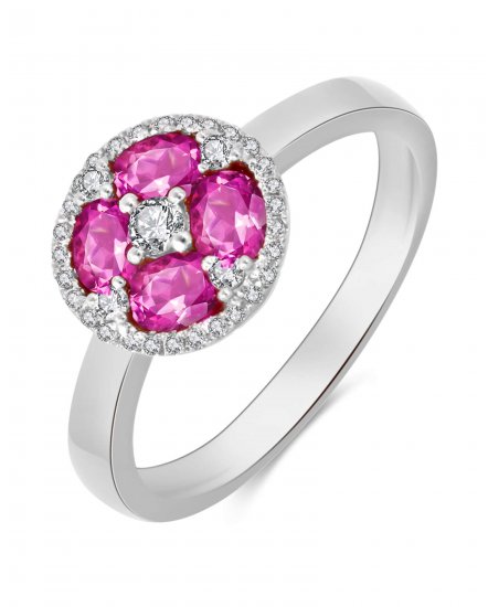 OVAL RUBY DIAMOND RING (TR1682)