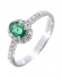 OVAL COLORED STONE DIAMOND RING (TR1771)