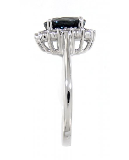 OVAL COLORED STONE DIAMOND RING (TR1781)