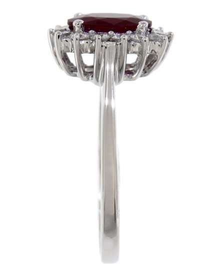 OVAL COLORED STONE DIAMOND RING (TR1781)