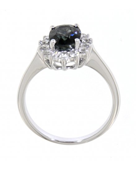 OVAL COLORED STONE DIAMOND RING (TR1781)