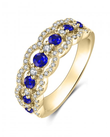 ROUND SAPPHIRE DIAMOND BAND (TR2117)