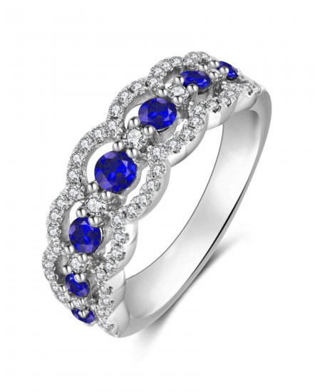 ROUND SAPPHIRE DIAMOND BAND (TR2117)