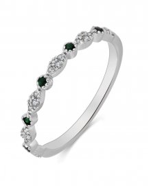 MARQUISE STYLE COLORED STONE DIAMOND BAND (TR2157)