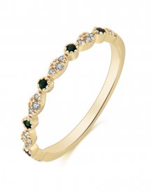 MARQUISE STYLE COLORED STONE DIAMOND BAND (TR2157)
