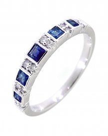 COLORED STONE DIAMOND BAND (TR2166)