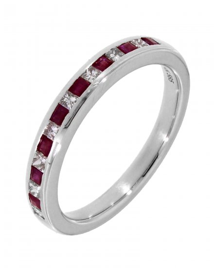 COLORED STONE DIAMOND BAND (TR2184)