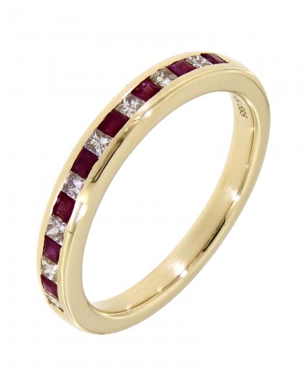 COLORED STONE DIAMOND BAND (TR2184)