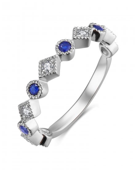 SAPPHIRE DIAMOND BAND (TR2402)