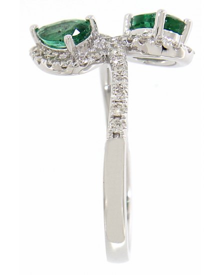PEAR EMERALD DIAMOND RING (TR2697)