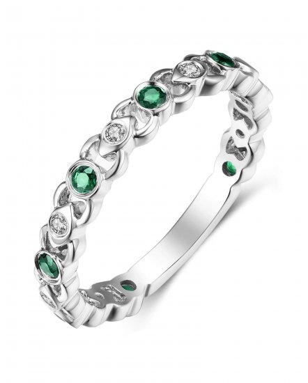 COLORED STONE DIAMOND BAND (TR2778)