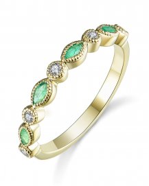 MARQUISE COLORED STONE DIAMOND BAND (TR2952)