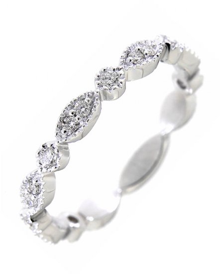 MARQUISE STYLE COLORED STONE DIAMOND BAND (TR2965)