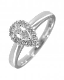 PEAR DIAMOND ENGAGEMENT RING (TR2970)