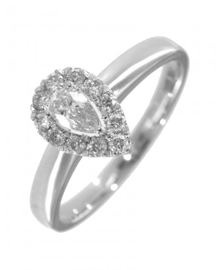 PEAR DIAMOND ENGAGEMENT RING (TR2970)