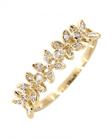 FOUR LEAF STYLE DIAMOND BAND (TR3053)