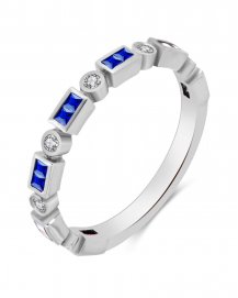 COLORED STONE DIAMOND BAND (TR3113)