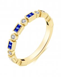 COLORED STONE DIAMOND BAND (TR3113)