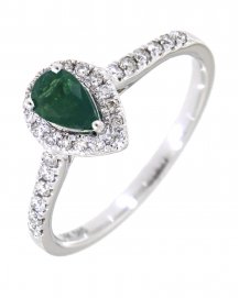 PEAR COLORED STONE DIAMOND RING (TR3125)