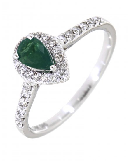 PEAR COLORED STONE DIAMOND RING (TR3125)