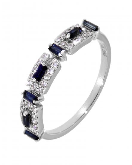 COLORED STONE DIAMOND BAND (TR3168)