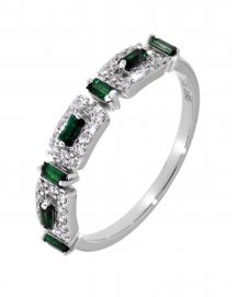 COLORED STONE DIAMOND BAND (TR3168)