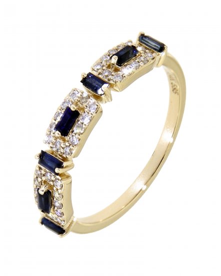 COLORED STONE DIAMOND BAND (TR3168)