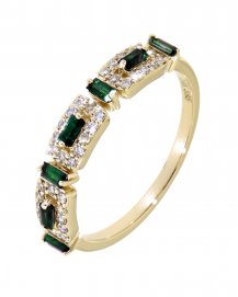 COLORED STONE DIAMOND BAND (TR3168)