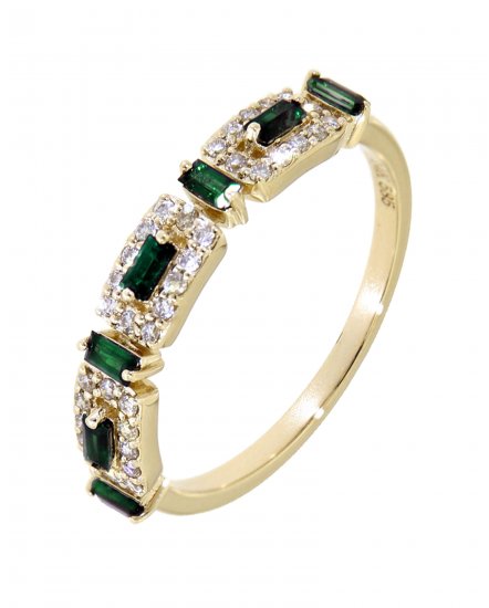 COLORED STONE DIAMOND BAND (TR3168)