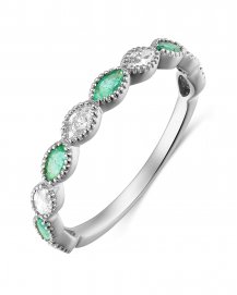 MARQUISE COLORED STONE DIAMOND BAND (TR3192)