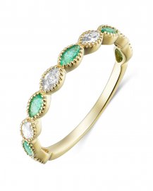 MARQUISE COLORED STONE DIAMOND BAND (TR3192)