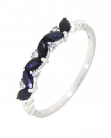 COLORED STONE DIAMOND BAND (TR3198)