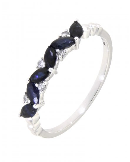 COLORED STONE DIAMOND BAND (TR3198)