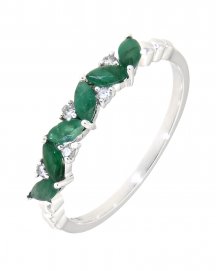COLORED STONE DIAMOND BAND (TR3198)