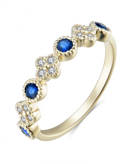 CLOVER SAPPHIRE DIAMOND BAND (TR3201)
