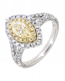 MULTI TONE MARQUISE DIAMOND ENGAGEMENT RING (TR3270)